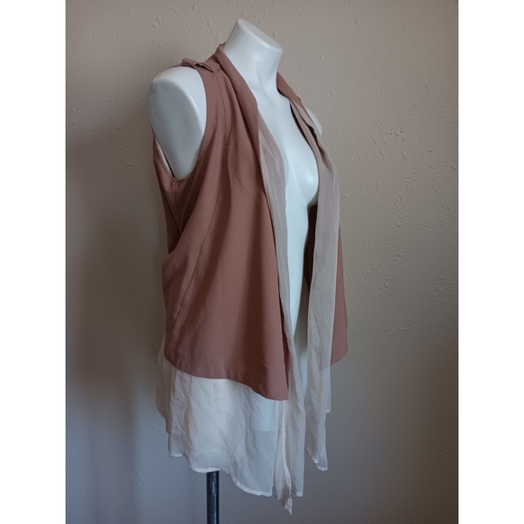 Love Culter Open Front Draped Vest - Picture 2 of 6
